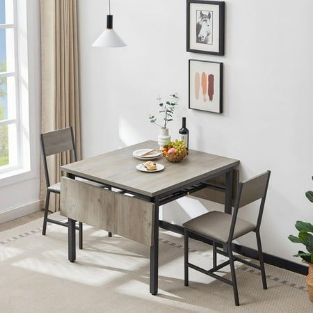 With its extendable table surface of 63.2'' L x 35.5'' W, this MSP-DRD2-001 table is perfect for hosting. After entertaining, simply fold up this Drop Leaf Kitchen Table to a compact size of 39.8'' L x 35.5'' W. Featuring built-in storage rack underneath, it is not just for dining and can also be used as a working table. Note:only Dining Table(without chairs) PRODUCT INFORMATION: Overall:42.90'' H X 37.20'' W X4.70''D Overall Product Weight:65.56 LBS Features: Place of Origin:China Product Type: Interior Vision Board, Kitchen Table With Storage, Small Space Seating, Extendable Kitchen Table, Space Saving Dining Table, Kitchen Dining Room Ideas, Space Saving Table, Kitchen Seating, Folding Dining Table