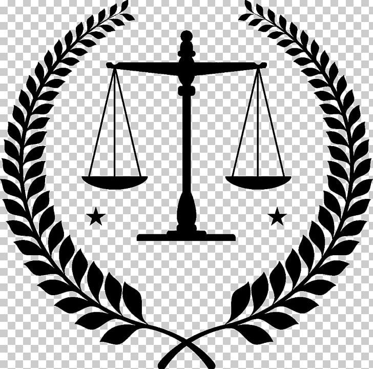 the scales of justice symbol, with laurels and stars in the center transparent background