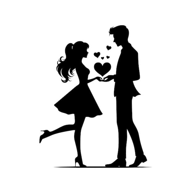 a man and woman are holding hearts in their hands