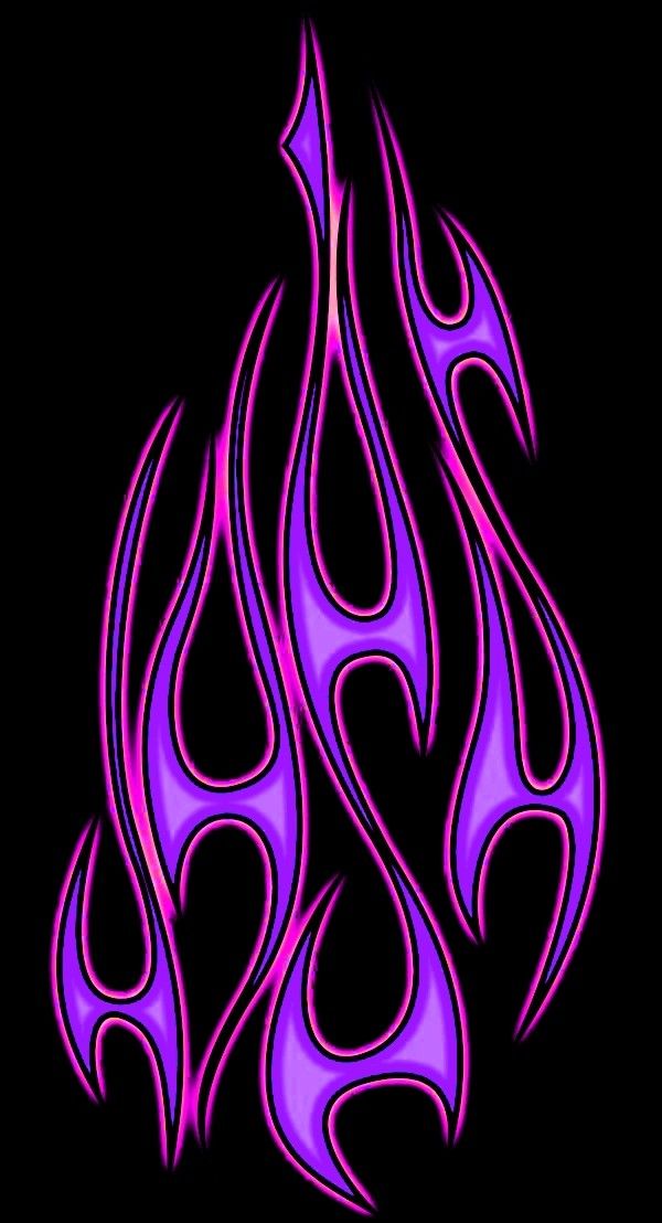 a purple flame on a black background