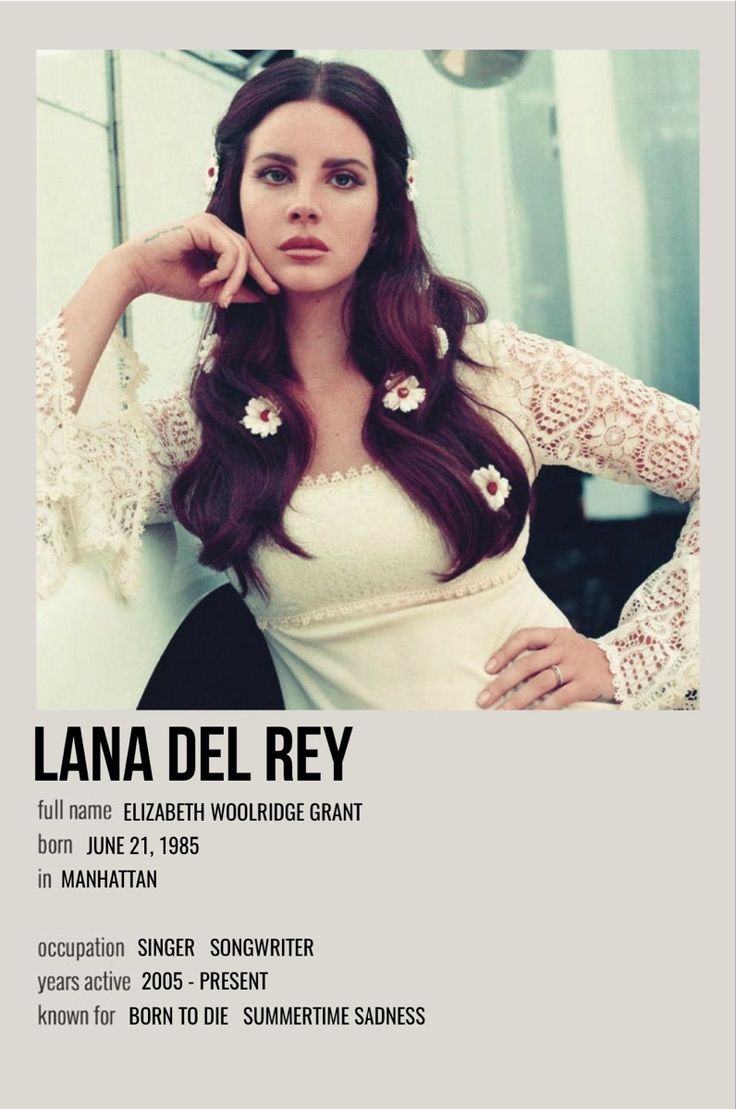 the poster for lana del ray's upcoming album, in which she is photographed