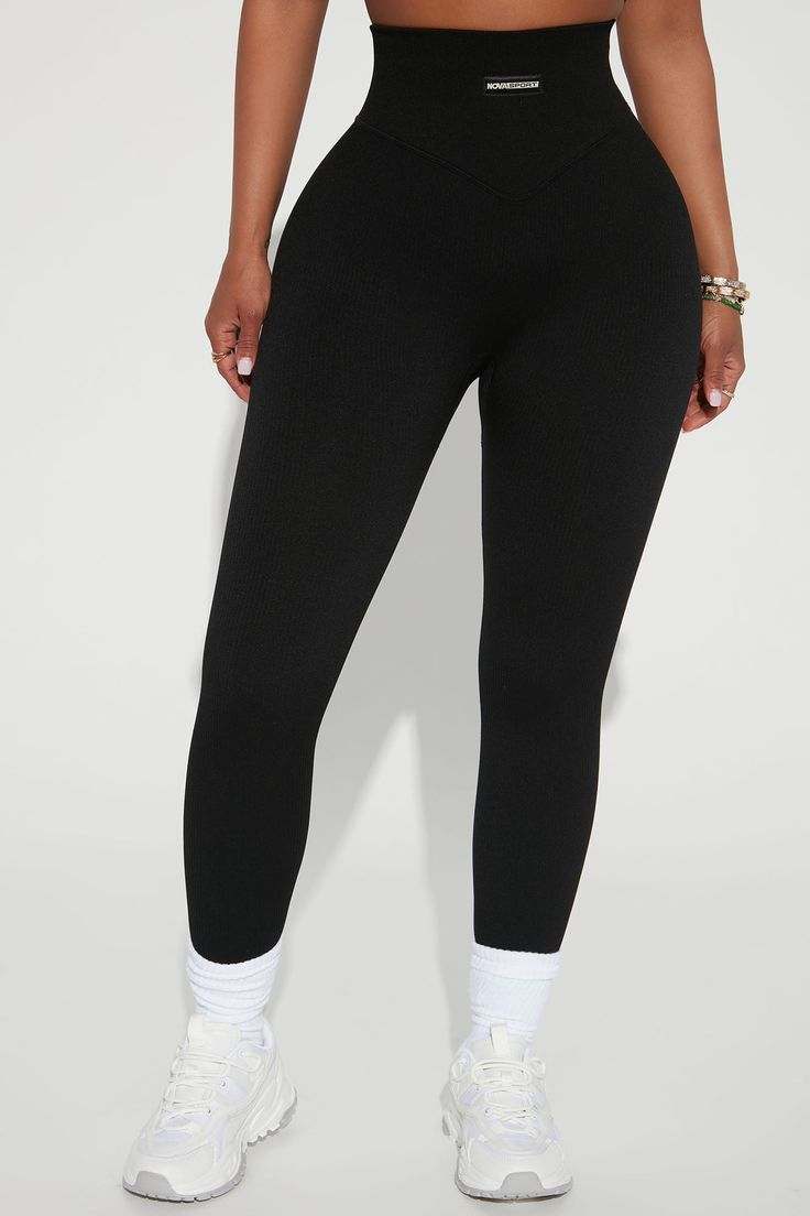 Available In Black. Capri Length Legging High Waist All Over Textured Rib Weave Smaller Rib Weave With Double Layered Waistband Body Hugging Fit For Added Support Seamless Knit Fabric 92% Nylon 8% Elastane Imported | Effortless Juno Capri Ribbed Seamless Legging in Black size Large by Fashion Nova Seamless Leggings, Capri Leggings, Juno, High Waisted Leggings, Black Leggings, Fashion Nova, Knitted Fabric, Knit Fabric, Capri