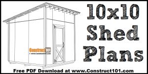 the 10x10 shed plans are available for free to print and use on any project