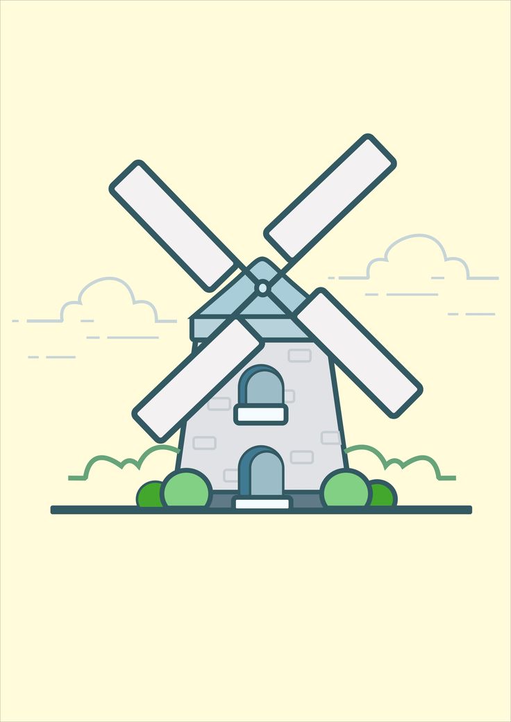 an image of a windmill with clouds in the background and text that reads how to draw a windmill