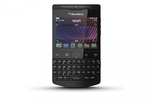 an image of a smart phone with keyboard on it's screen and the blackberry logo