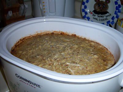 a casserole dish sitting on top of a counter