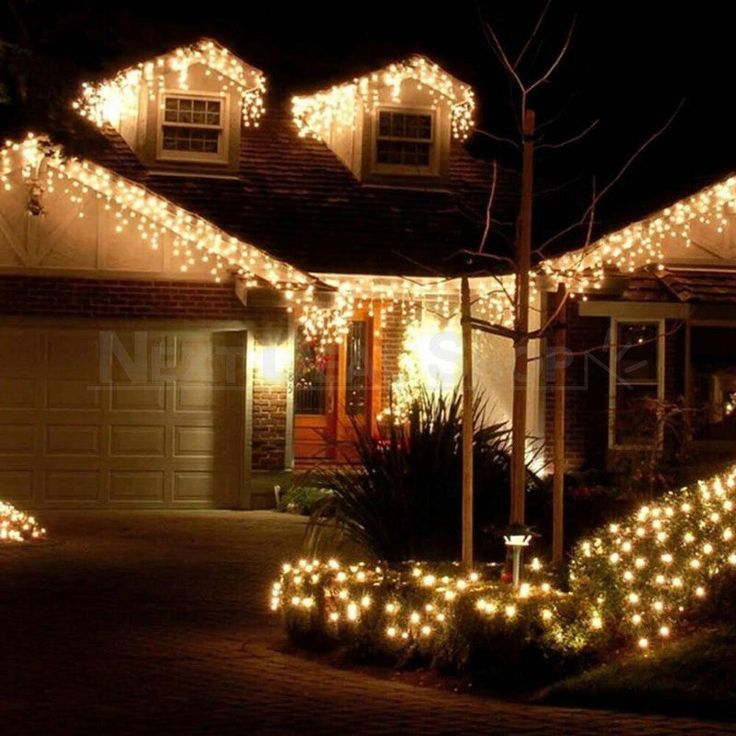 a house with christmas lights all over it