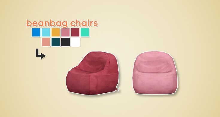 the bean bag chairs are designed to look like they have been made from suede