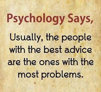 an old paper with the words, technology says, usually, the people with the best advice are the ones with the most problems