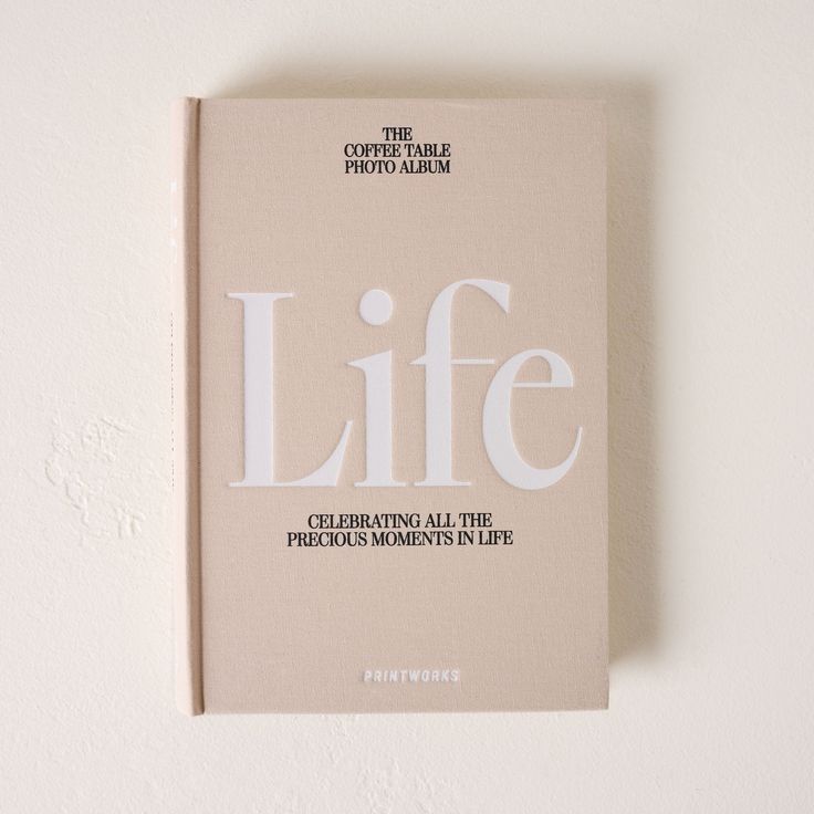 a book with the title life written in white on it's front and back cover