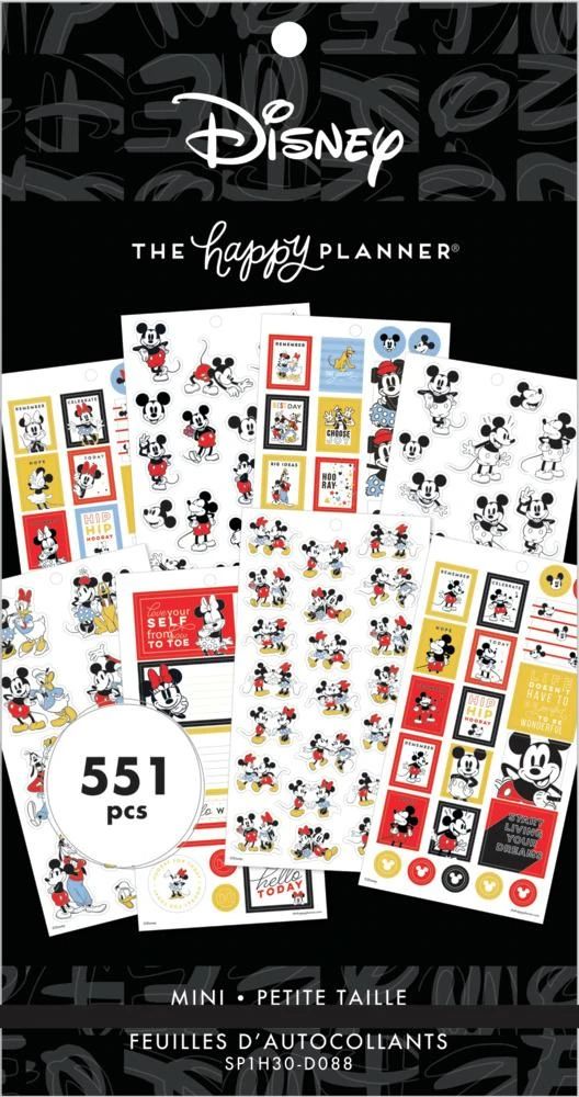 disney the happy planner mickey mouse stickers