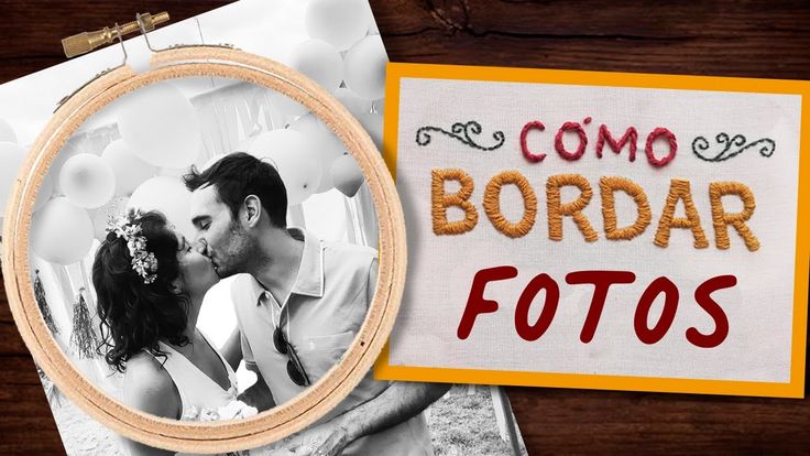 a couple kissing in front of a photo with the words como bordar fotos