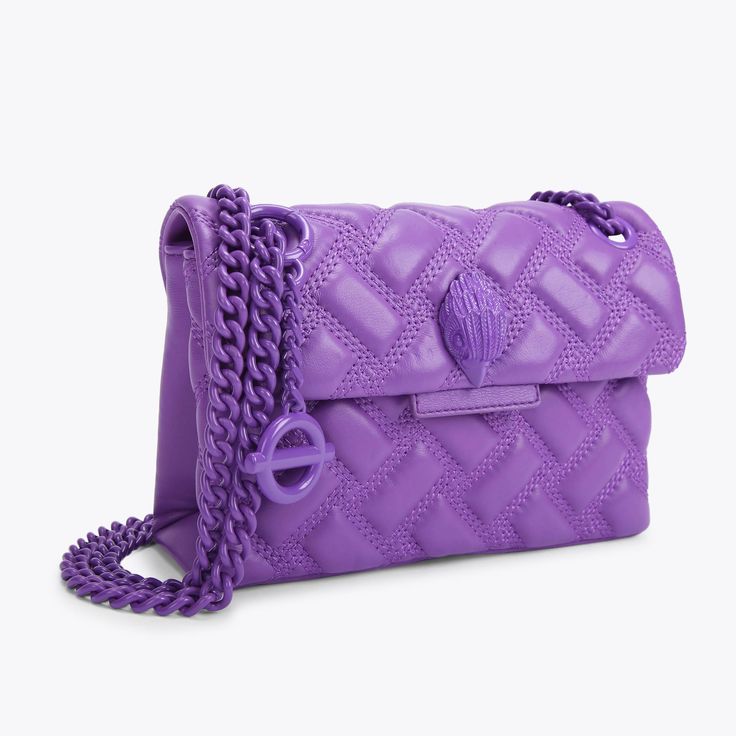 Luxury Designer Purple Bag, Luxury Bags Purple, Cross Body Purse Purple, Pink Stoney Clover Purse, Kurt Geiger Bag, Elizabeth Line, Purple Day, London Kensington, Luxury Bags Collection