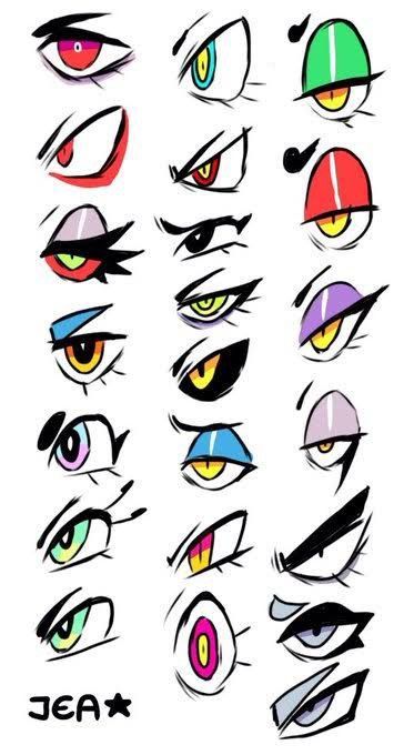 an assortment of different colored eyes