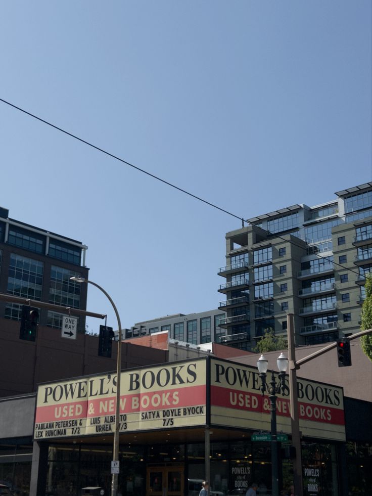 several books are on the corner of this street