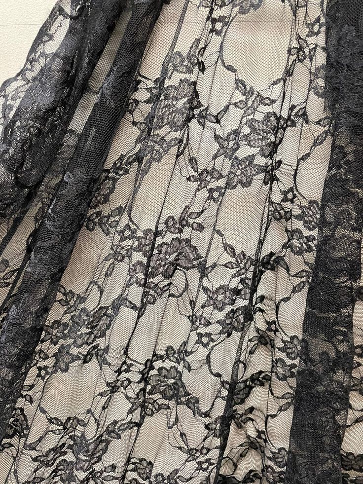 "New Black Stretch Lace, small flower design lace stretch Fabric Sold by the yard Width: about 58 inches Qty: 1 Yard - 1yard is 36\" * 58\" FABRIC INFO Width: 58/60\" inches Washing: Machine Wash Gentle/Flat Dry Weight: 8 ounces Content: 90% Polyester 10%Spandex Stretch: Stretchy 10%- 4 way stretch Edge/Salvage: None IN FABRIC AS SHOWN IN PICTURES Payment We accept both Paypal and credit card payments directly through Etsy. Payments by echeck must clear before items are shipped.All payments must Small Flower Design, Black Stretch Lace, Black Lace Fabric, Stretch Lace Fabric, Stretch Lace, Small Flowers, Black Stretch, Lace Fabric, Flower Design