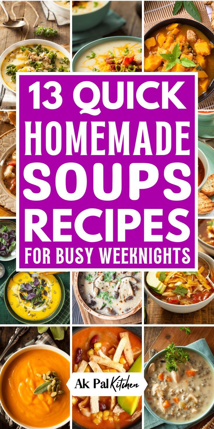 Homemade soup recipes are the perfect comfort food. Whether you’re looking for creamy soups, healthy soup recipes, or something hearty for dinner, these easy soup ideas have you covered. Try quick one-pot soups for busy weeknights or cozy crockpot soups for a hands-off meal. From classic flavors to low-carb soups, these soups are great for meal prep and family-friendly dinners. With flavorful and budget-friendly ingredients, these comfort soups make winter meals delicious and simple. Quick And Simple Soup Recipes, Easy Soup Recipes For Two, Homemade Soup Easy, Quick Soups To Make, Easy Soup For One, Chili Soup With Noodles, Easy Clear Soup Recipes, Fast And Easy Soup Recipes, Quick And Easy Soup Recipes Simple