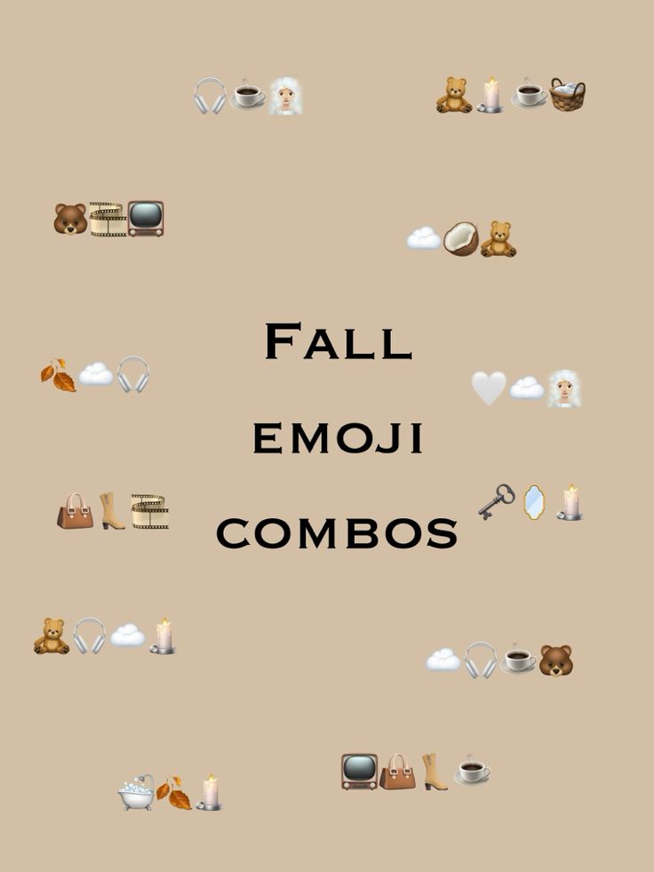 the words fall emoji compos are arranged in different shapes and sizes