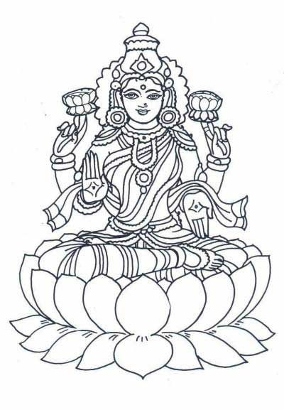 an image of the hindu god sitting on top of a lotus with two hands in each hand