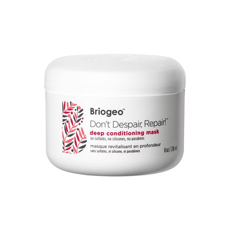 A weekly treatment scientifically proven to strengthen hair up to 2X after 3 uses. Our best-selling, cult favorite, 5x Allure Beauty Award Winner. This mask is scientifically proven to boost hair strength, shine, and silkiness and improve the long-term health of damaged hair. Formulated with rosehip oil, B-vitamins, and algae extract, this antioxidant-rich formula restores essential moisture and hydration to dry, brittle, colored, or over-processed hair. Formulated with 97% naturally derived ing Products For Silky Hair, Low Porosity Products, 2c Hair Type, Briogeo Don't Despair Repair, Deep Conditioning Mask, Hair Products For Curly Hair, Hair Wash Day, Conditioner Curly Hair, Deep Conditioning Hair Mask