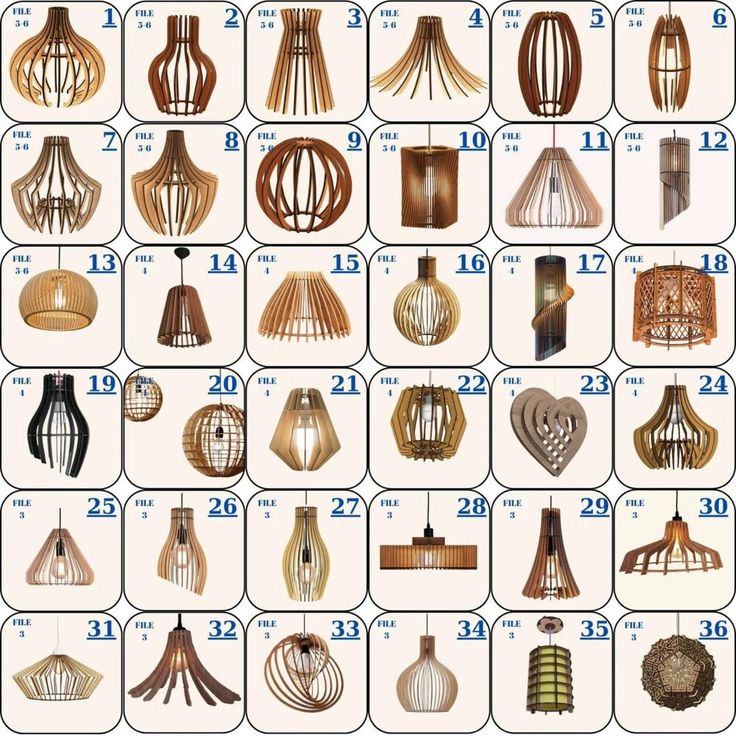 an image of different types of pendants and lights in various shapes, sizes and colors