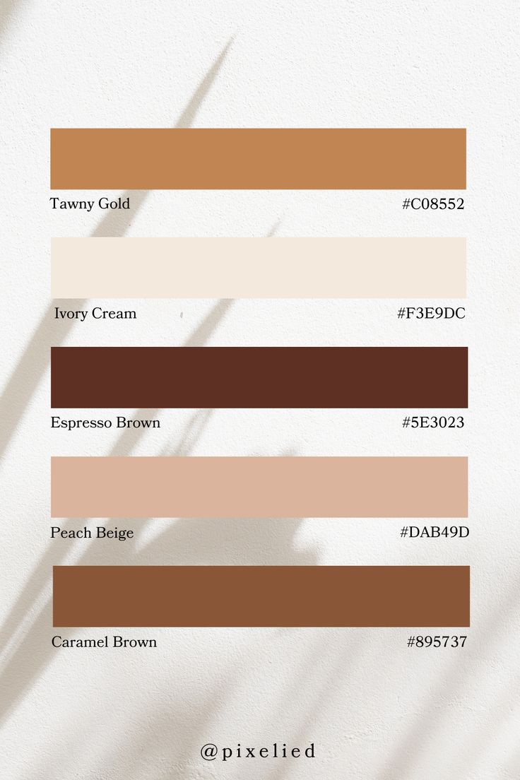 the color scheme for different shades of brown