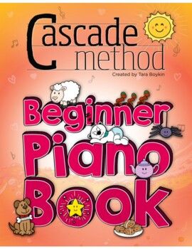 the beginner piano book for children with an image of animals and stars on it