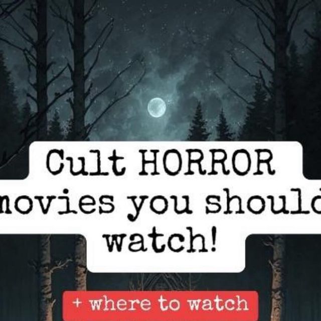 a sign that says, cult horror movies you should watch where to watch the show