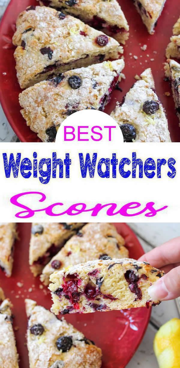 the best weight watchers'scones are made with blueberries and lemons