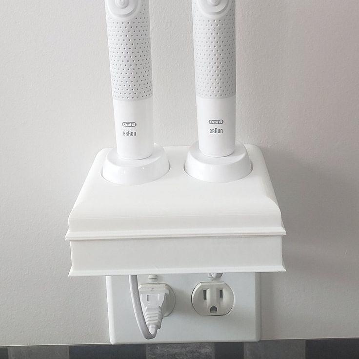 Electric Toothbrush Storage, Hide Cords, Electric Toothbrush Holder, Toothbrush Holders, Toothbrush Storage, Outlet Plates, Electric Brush, Custom Plates, Cord Storage