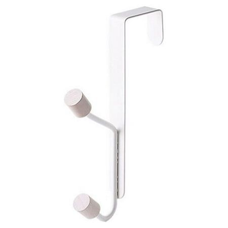 a white door handle with two round knobs