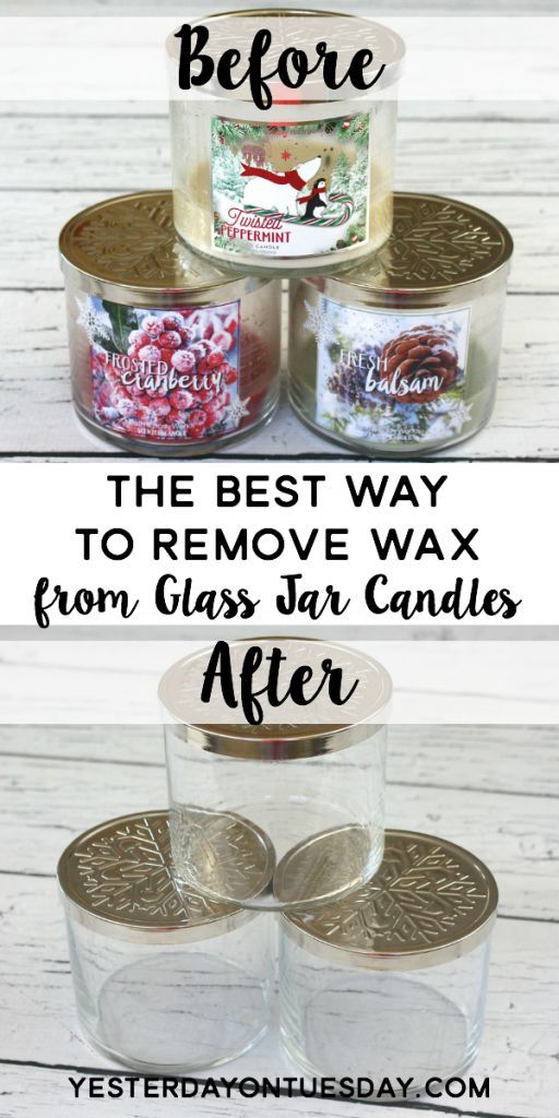 the best way to remove wax from glass jars