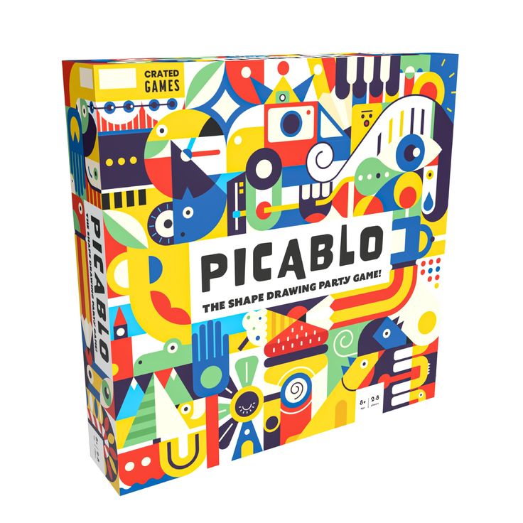 a colorful puzzle box with the words picablo on it's front cover