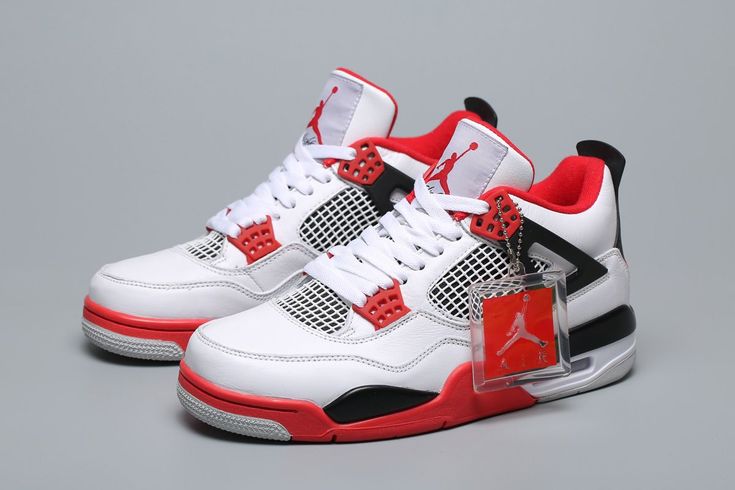 2012 Air Jordan 4 IV Retro Fire Red White Varsity Red-Black For Sale-3 Air Jordan 4 Fire Red, Jordan 4 Fire Red, Jordan Basketball Shoes, Nike Shoes Air Force, Jordan Shoes Girls, Jordan Shoes Retro, White Cement, Shoes Sneakers Jordans, Nike Shoes Jordans