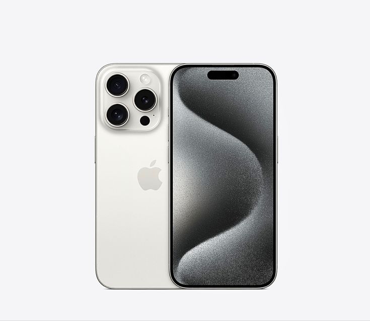 two iphones side by side, one with an apple logo on the back and one with