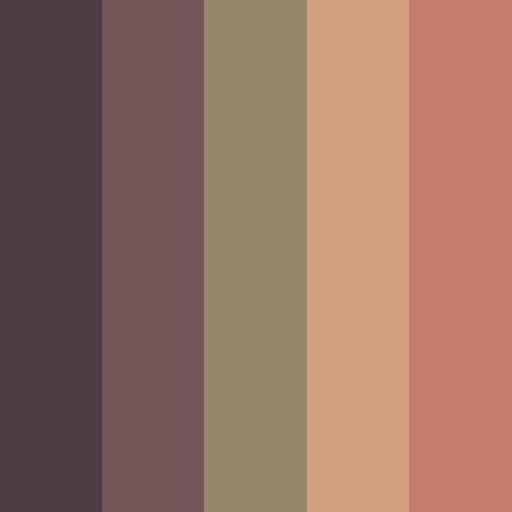 the color palette is brown and pink