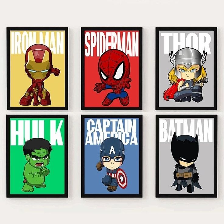 the avengers posters are all in different colors