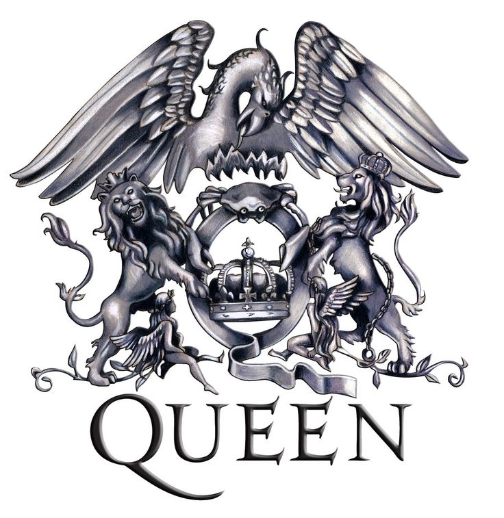 the queen and two lions are depicted in this logo