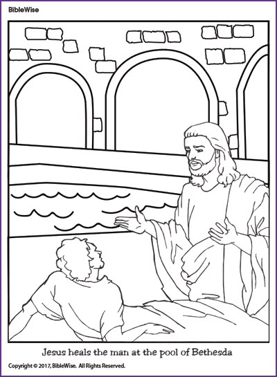 Coloring (Jesus heals the man at the pool of Bethesda) - Kids Korner ...