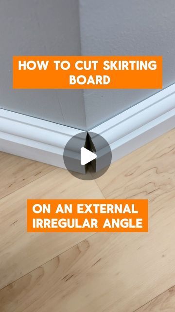 how to cut skirting board on an external irregular angle with video