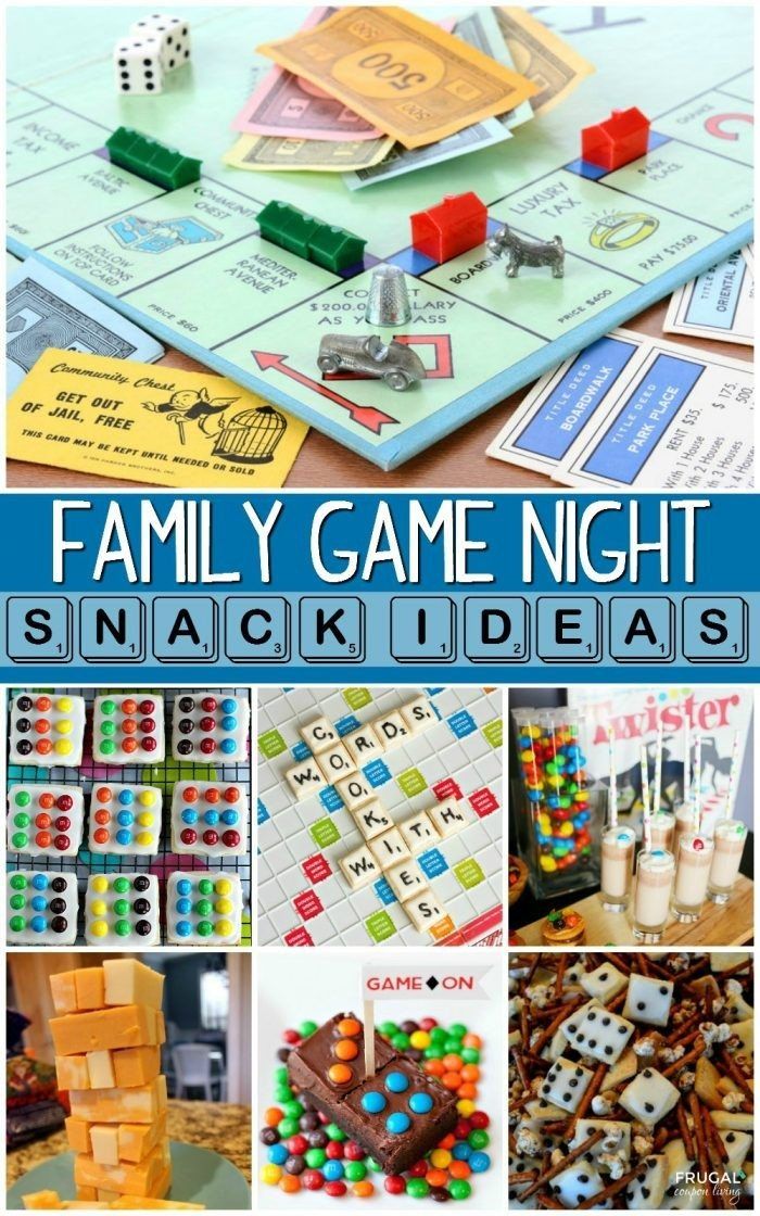 family game night with games and activities for kids to play on the table, including dices