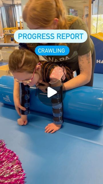 NAPA Center on Instagram: "Check out one of our NAPA superstars working on crawling in her recent intensive! As shown in the video, some ways to promote development of crawling are:  - Providing extra upper body support by crawling over a bolster, foam roller, up a ramp, etc. - Using upper limb immobilisers to help the child keep their arms extended - Helping the child to weight shift to encourage initiation of movements  - Lots and lots of repetition, to support strength and stability, motor learning and confidence! 👏💙" Progress Report, Body Support, Foam Roller, Upper Body, Encouragement, Confidence, Quick Saves, Instagram