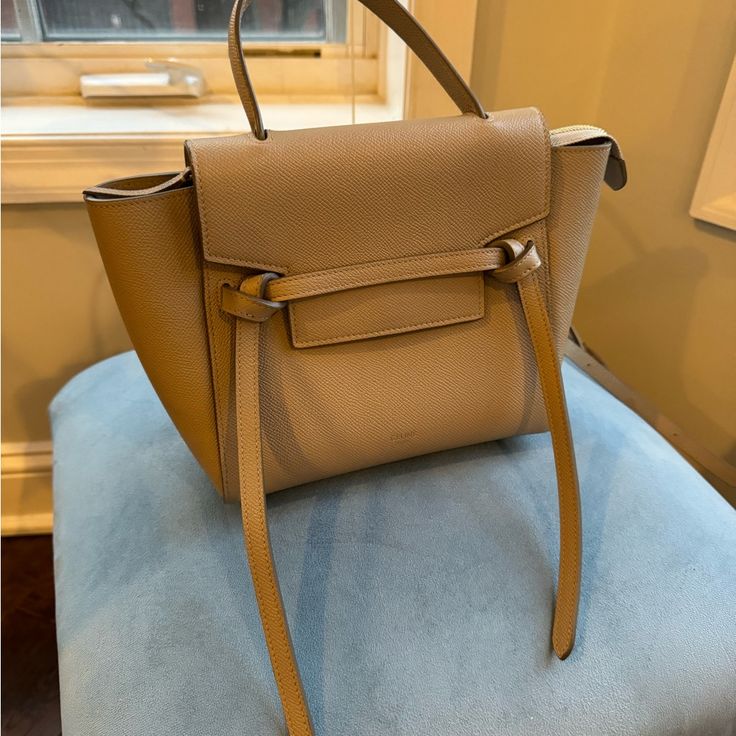 Used It Only A Few Times, So It Is In Excellent Shape. There Is Natural Wear, And Stains Around The Metal Hardware As Shown In The Photos. Includes Dust Bag. Light Taupe Color, Celine Bags, Bag Light, Celine Bag, Taupe Color, Metal Hardware, Belt Bag, Calf Skin, Dust Bag