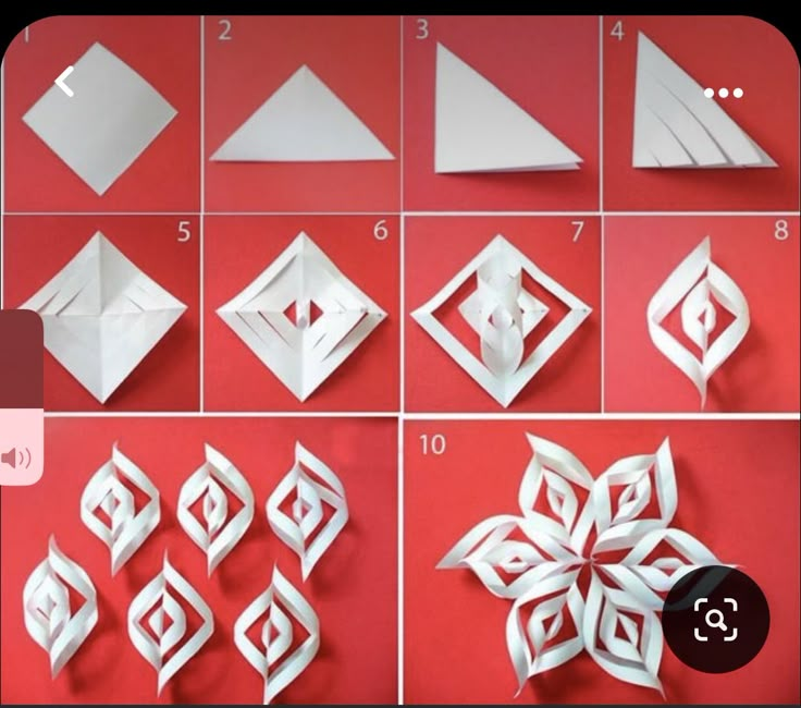 how to make paper snowflakes for christmas or new year's eve - step by step instructions