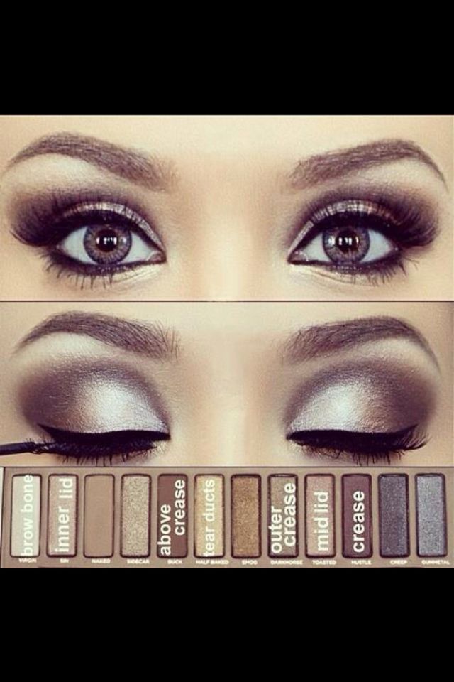 Makeup look with the first Naked palette Wedding Hairstyles And Makeup, Mekap Mata, Makeup Tip, Smink Inspiration, Beauty Make-up, Makijaż Smokey Eye, How To Apply Eyeshadow