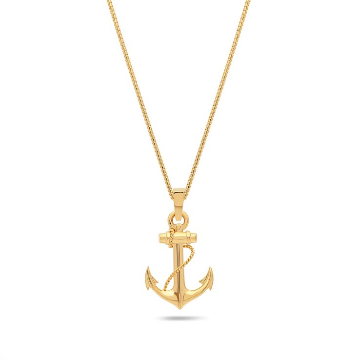 Set sail on a journey of elegance with our steadfast Micro Anchor Piece. This nautical-themed piece features a beautifully crafted anchor pendant, symbolizing stability and strength, encircled by a sailor's rope. Polished and detailed finely by hand, the anchor reflects senses of courage and adventure. Perfect for anyone who cherishes the sea's timeless allure and seeks a touch of maritime charm in their jewelry collection. Wear it as a reminder of your anchor in life who keep you grounded and h Elegant Yellow Gold Anchor-shaped Necklaces, Gold Nautical Anchor Jewelry, Yellow Gold Nautical Anchor Jewelry, Nautical Anchor Shaped Gold Jewelry, Nautical Anchor Gold Jewelry, Nautical Anchor-shaped Gold Jewelry, Nautical Style Anchor Gold Jewelry, Anchor Jewelry, Anchor Pendant