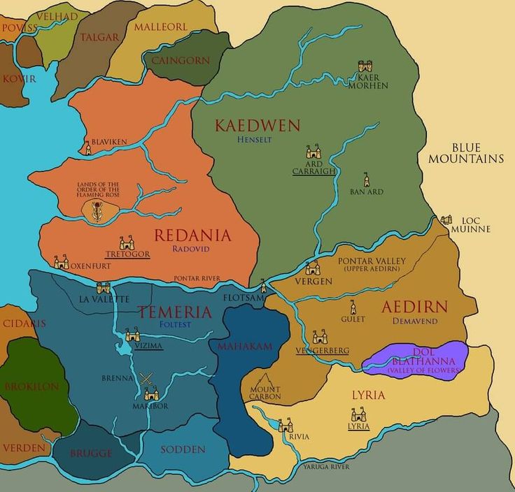 a map of the middle ages with major cities and rivers in them, including redkenn