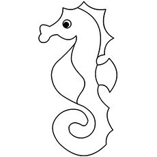 a black and white drawing of a seahorse with the letter s on it's side