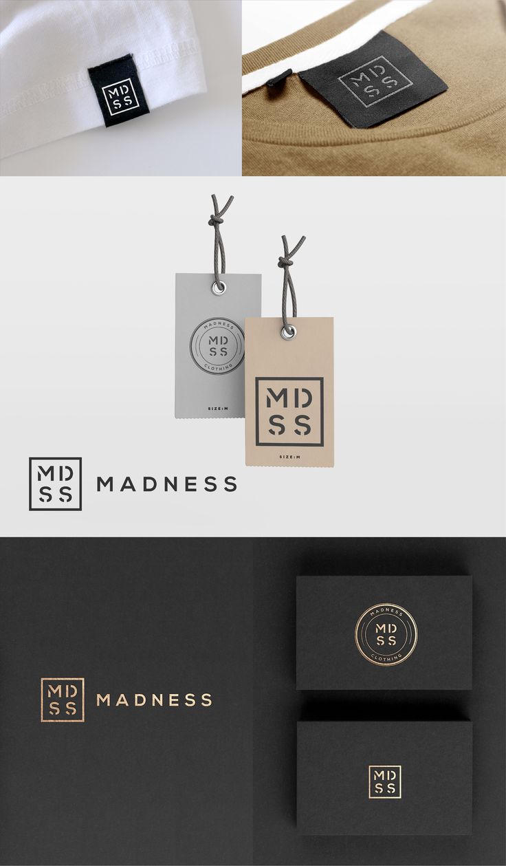 the logo for madness is shown in three different colors and styles, including black, white