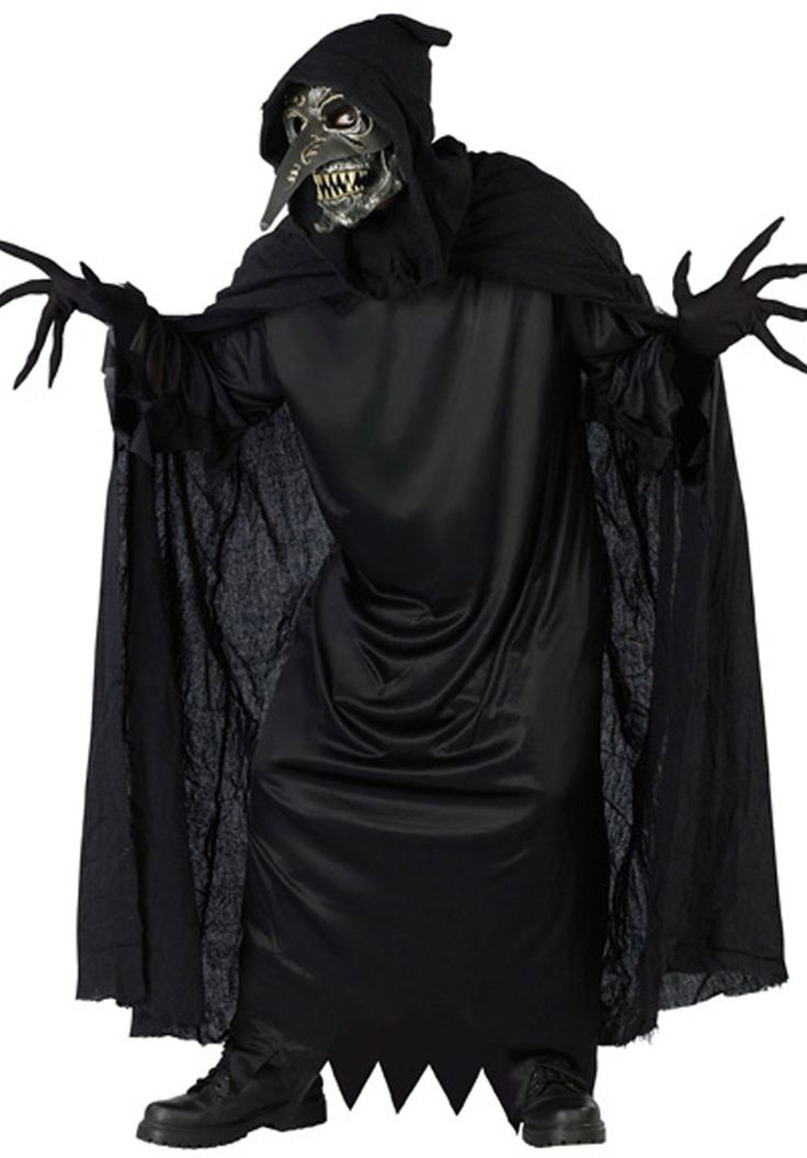 a skeleton in a black costume